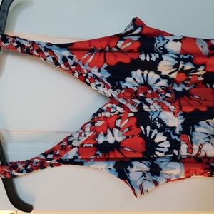 Red, white, blue maxi dress